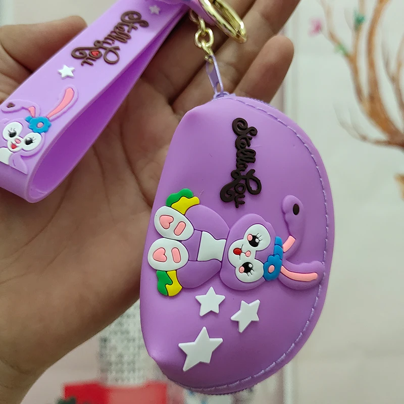 Милые брелоки-кошельки с мультяшным рисунком обтягивающие модные силиконовые