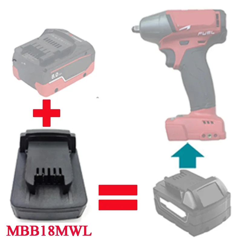 Адаптер конвертер MBB18MTL MBB18DWL для батареи Metabo Makita