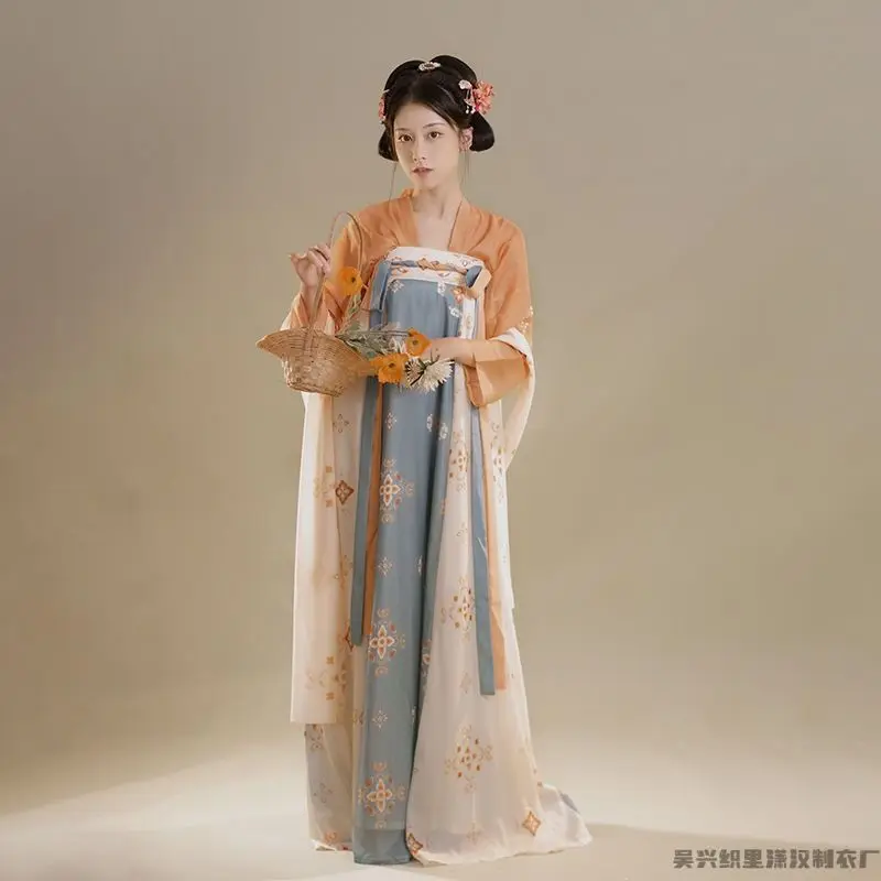 Новая неувядающая и элегантная женская юбка Hanfu в китайском стиле с вышивкой на