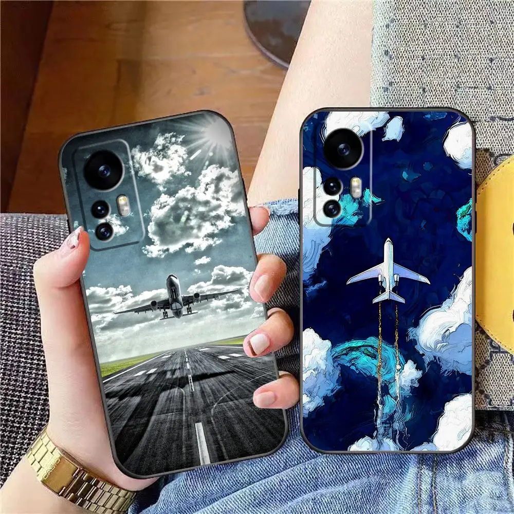 

Phone Case For Xiaomi Mi 13 12 12T 11 11T 10 9SE 9 CC9 8SE 8 6 6X 5 5S 5X Pro Tpro Lite Plus Fundas The Plane Set In The Sunset
