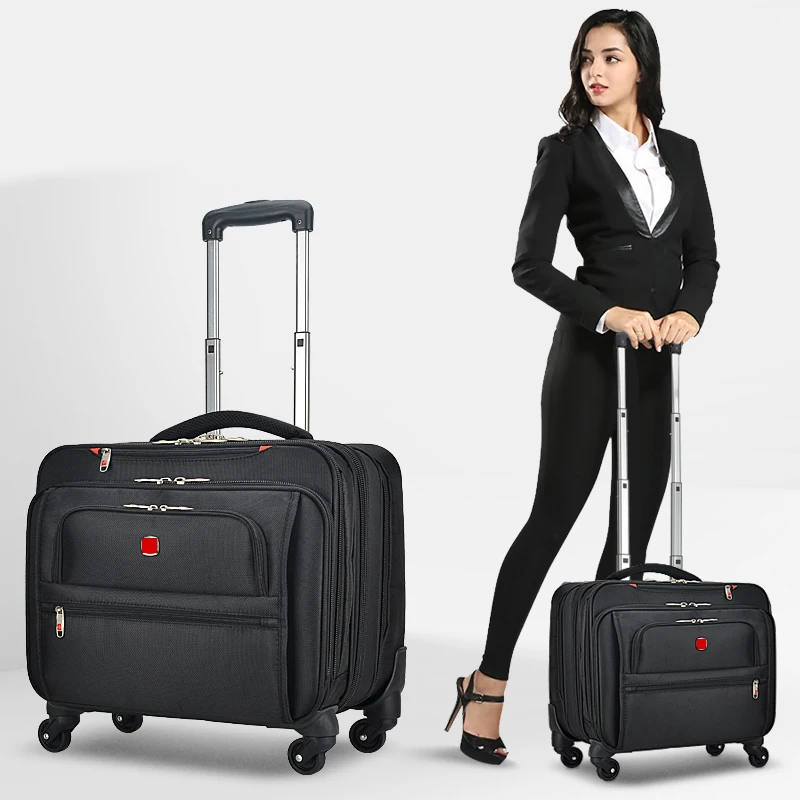 

New Business Oxford Rolling Luggage Casters 18 inch Men Multifunction Carry On Wheels Suitcase Trolley Bag vs Travel Bag Trunk