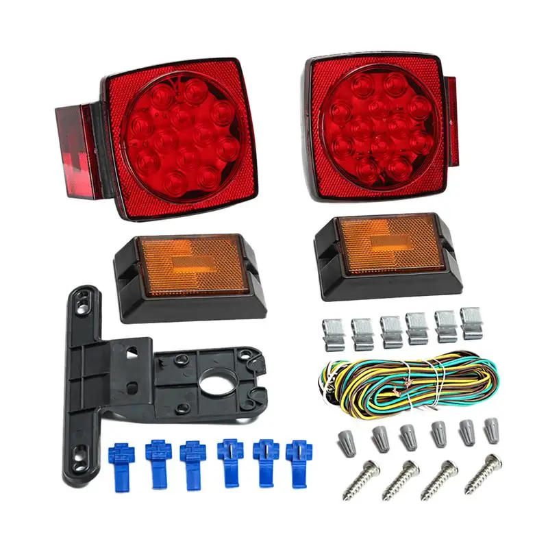 

1 Set LED Trailer Lights Waterproof Submersible Tail Lamp Running Stop Turn Signal Brake Marker Reversing Backup Light Trailer