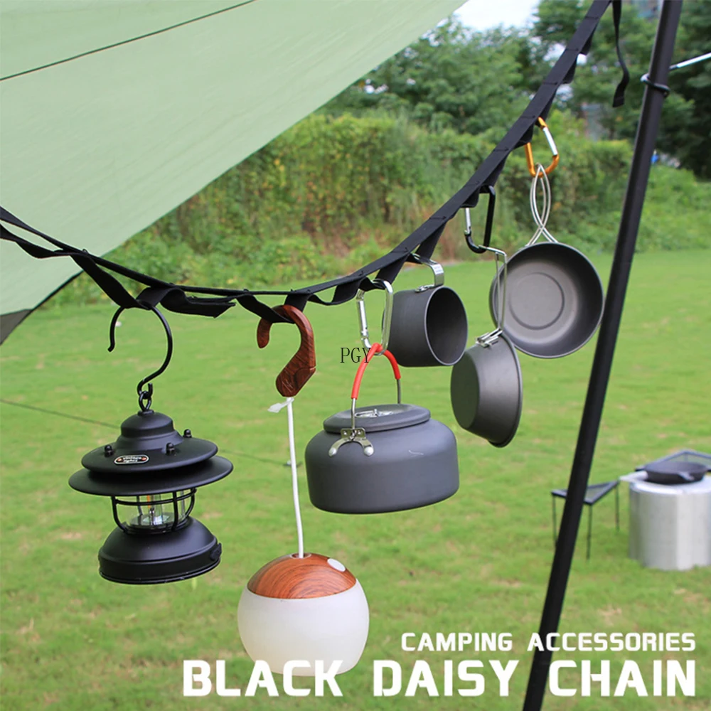 

Cool Camp Camping Lanyard Hanger Straps Clothesline Wind-proof Anti-Slip Picnic Organizer Canopy Hiking Backpacking Twill Tape