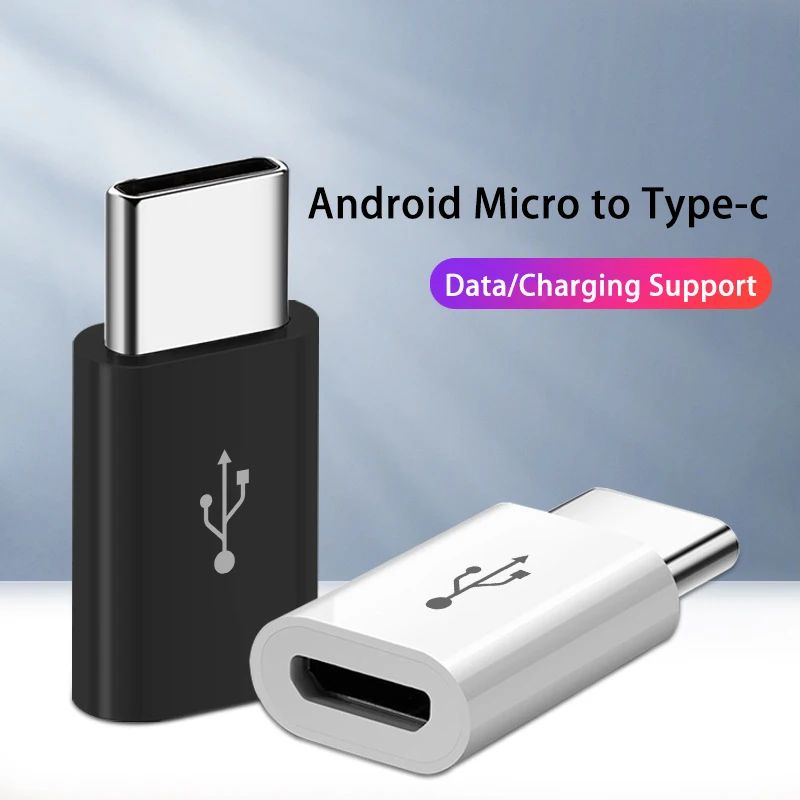 

100pcs USB Type-C to Micro Charging Converter for Xiaomi Redmi Note 11S 10S 9S 8T 9T 10T 7 8 9 10 11 Pro Max USB OTG Adapter