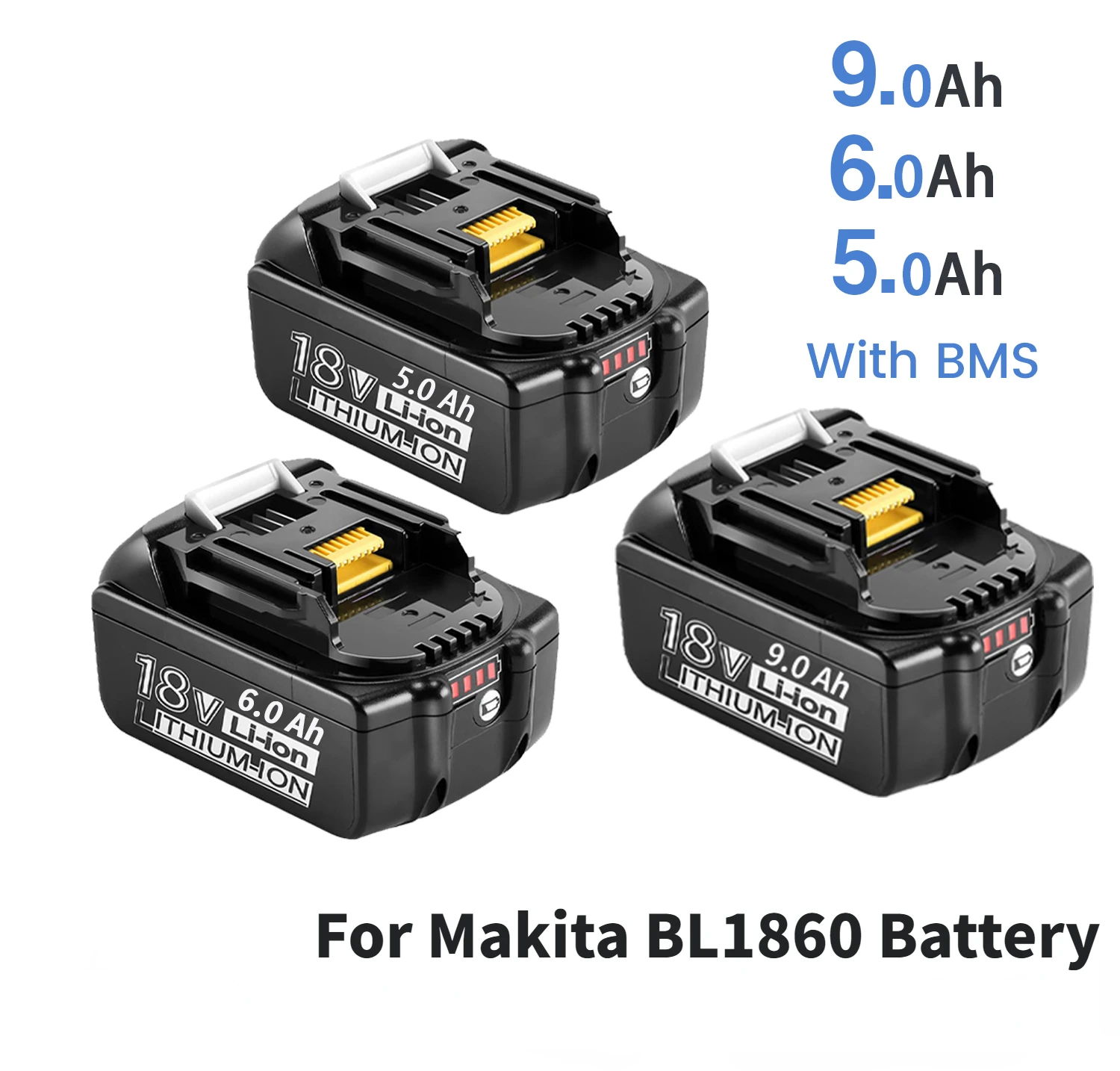 

100% оригинал для Makita 18 в 6000 мАч перезаряжаемый аккумулятор для электроинструментов со светодиодом Li-Ion Замена LXT BL1860B BL1860 BL1850