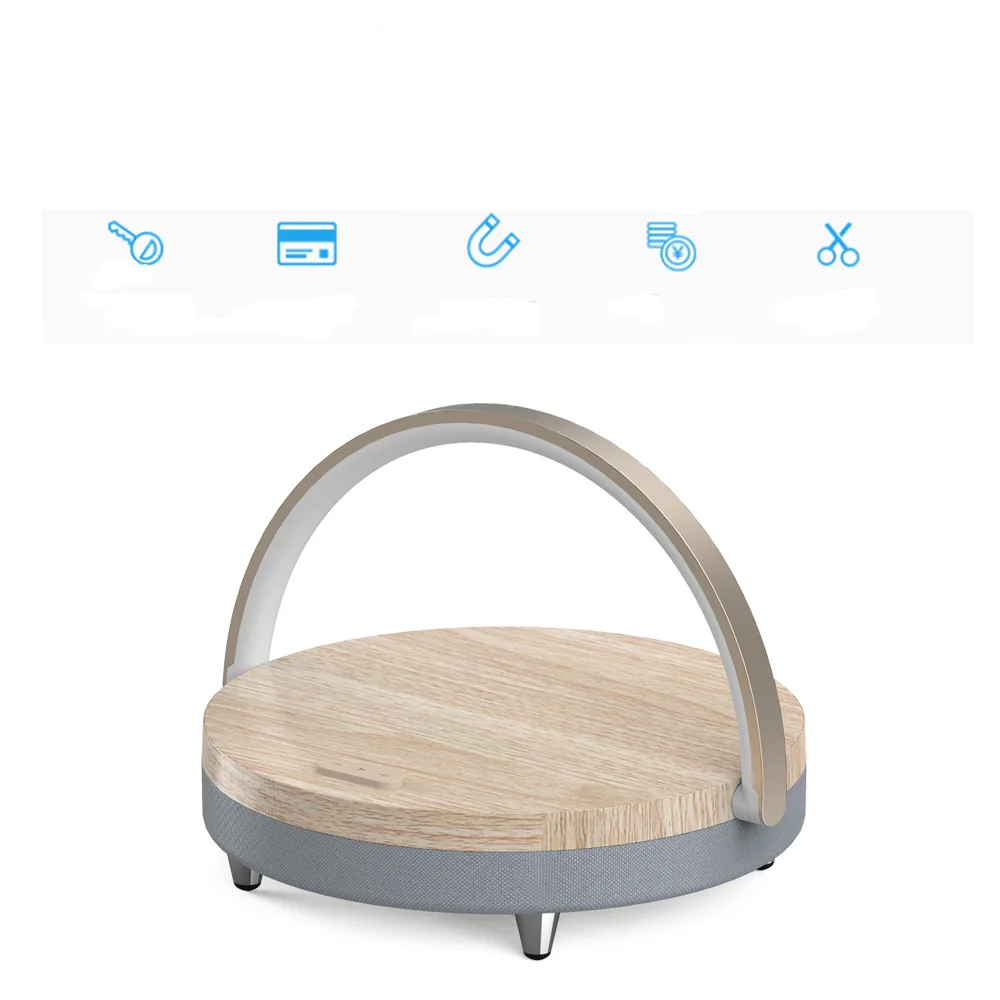 S21 Pro Bluetooth Speaker Wood Wireless Chargers LED Lamp 15W High Power Fast Charging for iPhone 14 Easy Touch Wireless Charge images - 6