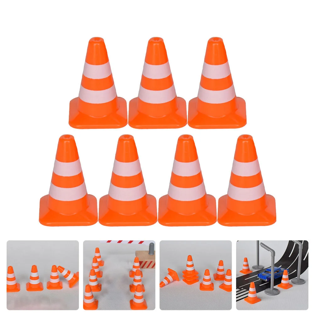 

7 Pcs Roadblock Sand Table Model Cone Simulation Roadblocks Bulk Mini Toys
