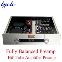 lyele audio hifi tube preamplifier fully balanced remote control preamp high end audio amp 4 input and output
