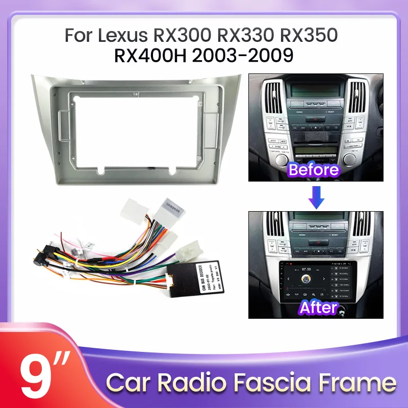 

Double Din Auto Stereo Multimedia Player Dash Panel Frame Kit Car Radio Fascia For Toyota Harrier/LEXUS RX300/330/350/400h