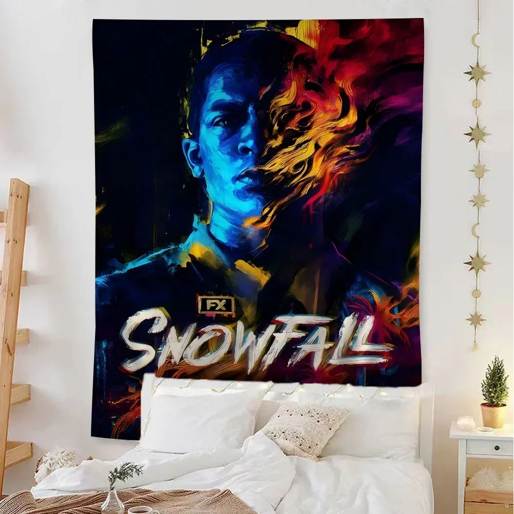 Настенный гобелен в виде снегопада для ТВ-сериала художественная научная