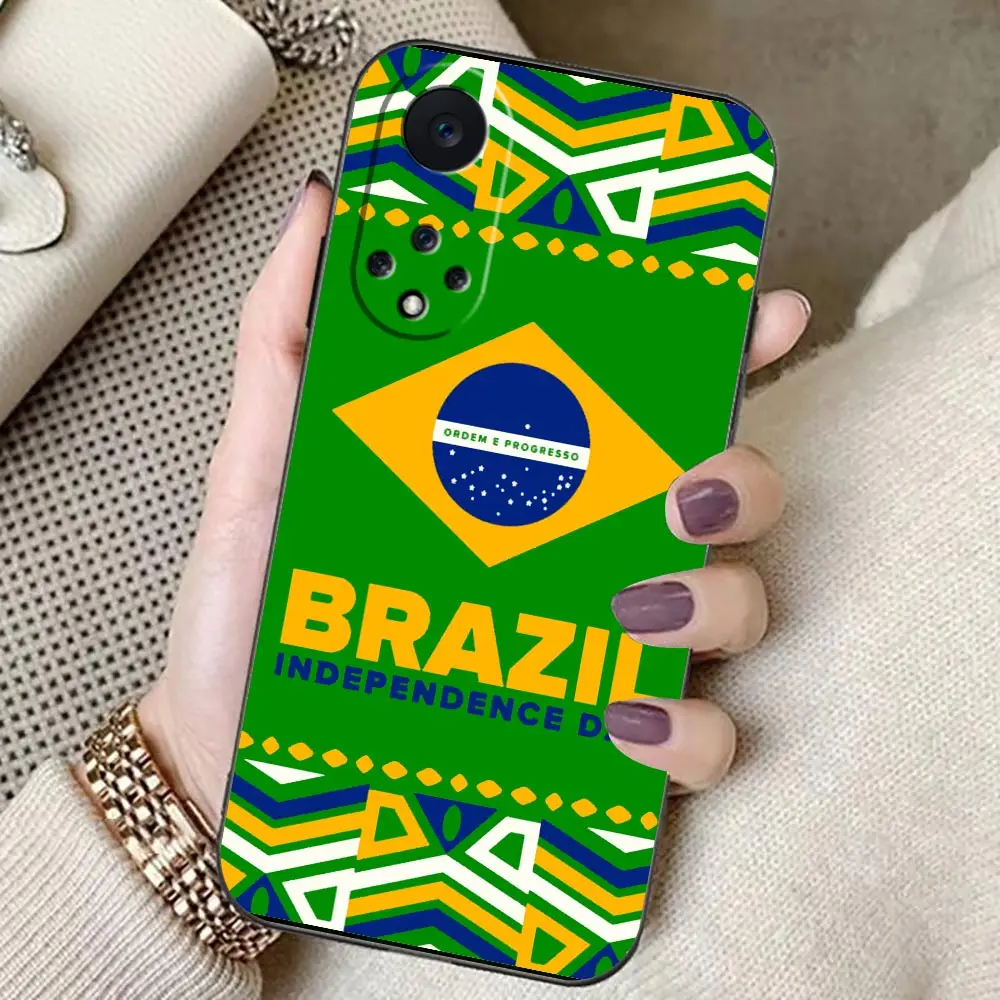 Case For Huawei NOVA Y90 Y70 Y61 10 9 9 Plus 8 8I 7 7I 6 SE 5 5I 4 3 3I 2 2S Lite Plus Pro Case Funda Coque Shell Flag Of Brazil