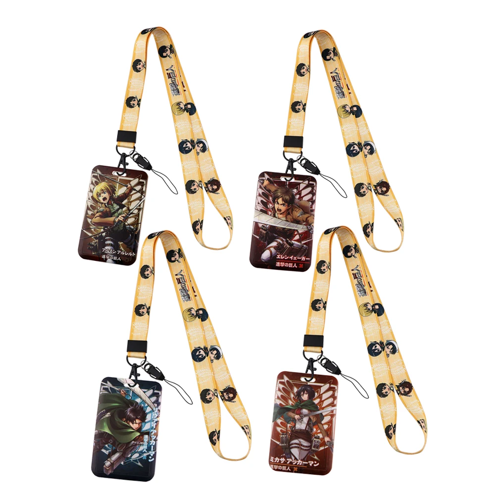 

Attack On Titan Anime Keychain Lanyard Wings Neck Strap For Keys Phone ID Card Badge Holder Keychain Lariat Jewelry Fans Gift