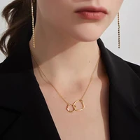 new fashion trend unique design geometric irregular intersection round clavicle necklace women jewelry party gift wholesale