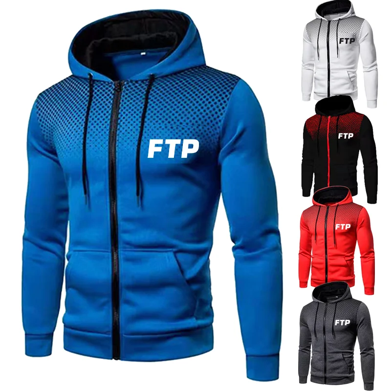 

Trending Mens Jackets Autumn Winter Long Sleeve Zipper Hoodies Casual Fleece Warm Printed Sweatshirts Outdoor Sport Coats
