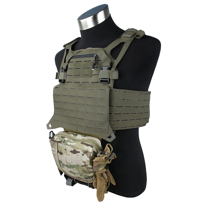 TBS035 / Modeling Vest Accessory Bag Front Plate Adhesive Lower Hanging Bag 500D Cordura Fabric