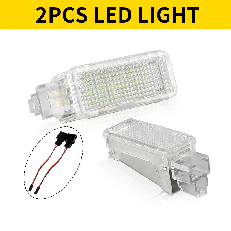 

2x для Audi A3 A6 C6 C7 A4 B5 B6 B7 B8 A5 R8 TT Q5 Q7 Q3 A1 A8 S3 Светодиодная подсветка для ног под давлением, багажник, бардачок, лампа