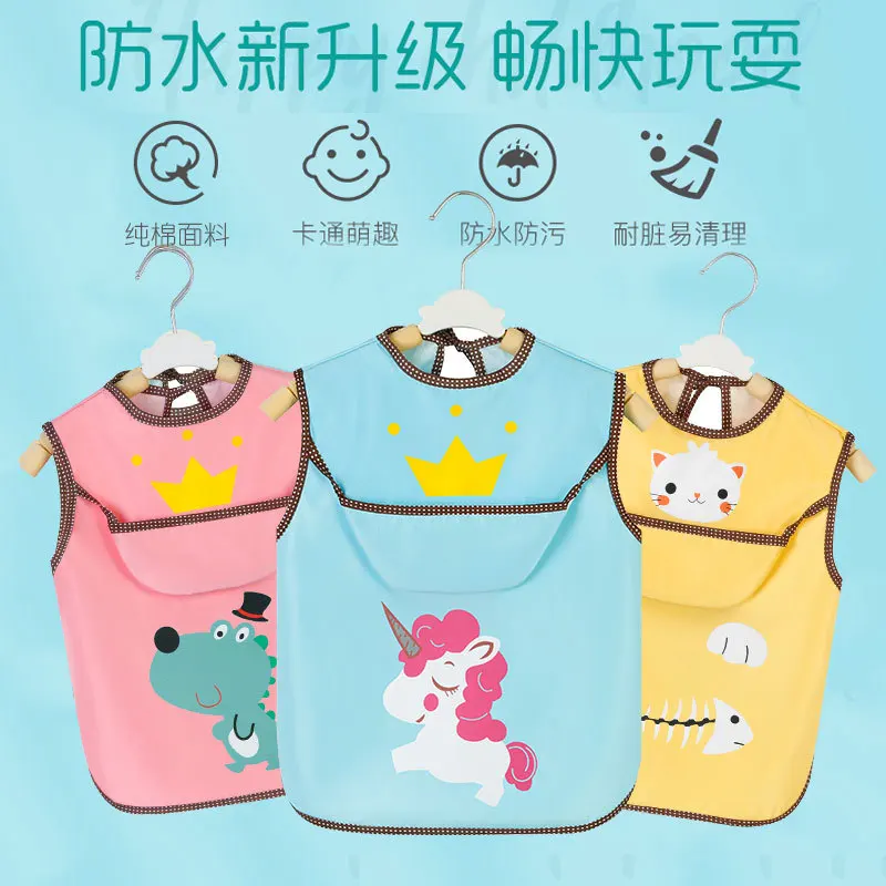 

Детские нагрудники, детские непромокаемые нагрудники для кормления ребенка, летние тонкие фартуки без рукавов, Слюнявчики, товары для детс...