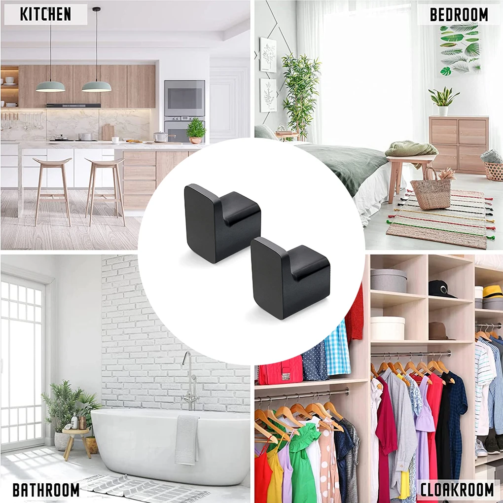 Настенные вешалки 2 шт. квадратные крючки для одежды в ванную комнату вешалка