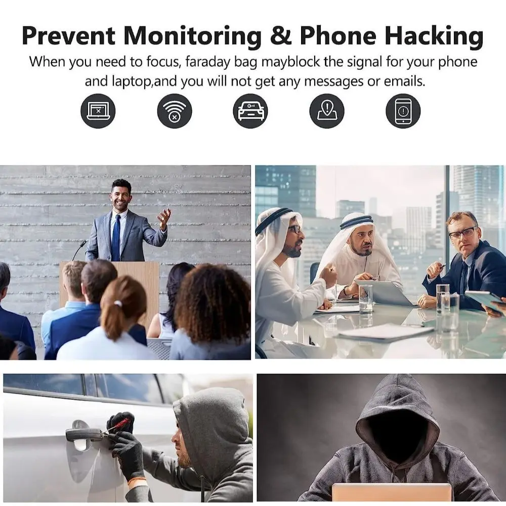Сумка Фарадея для телефона черная