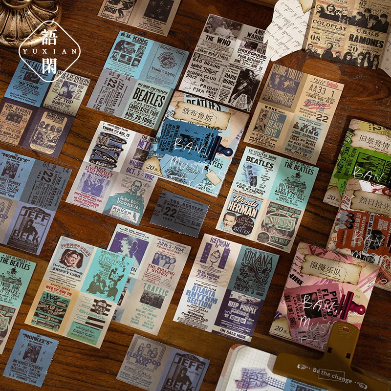 

21pcs/lot Memo Pads Material Paper Vintage story Junk Journal Scrapbooking Cards Retro Background Decoration Paper