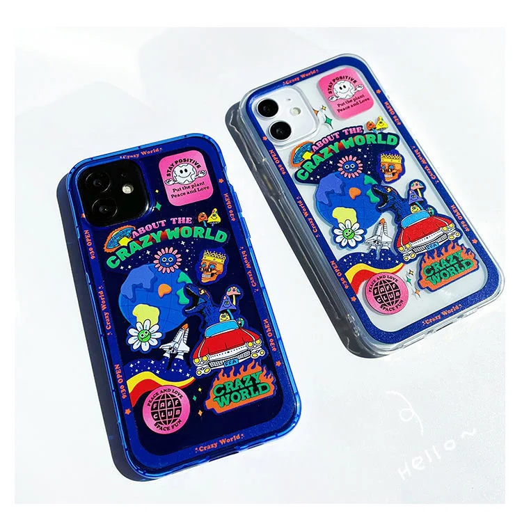 

Crazy World Europe and America Phone Cases For iPhone 13 12 11 Pro Max Mini XR XS MAX 8 X 7 SE 2020 Back Cover