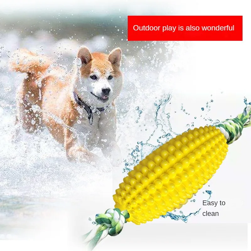 Pet Toy Hidden Food Ball New Burst Corn Vocal Dog Toothbrush Molar Stick Clean Oral Hygiene Dog Toy Therapy Ball