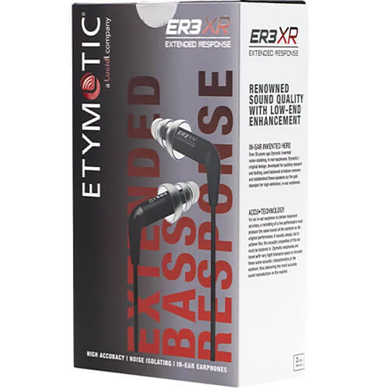 

Etymotic ER3XR eXtended Response Earphones In-Ear High-Accuracy Noise-Isolating MMCX Detachable Cable