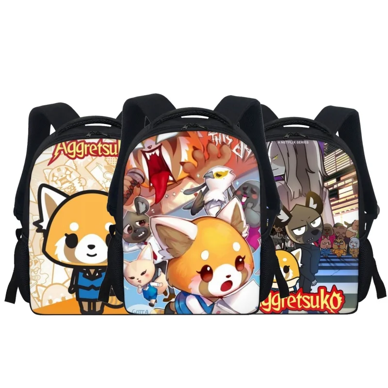 

Kawaii Kindergarten Mini School Bags for Girls Cartoon Aggretsuko Children Backpacks Back to School Preschool Kids Schoolbags