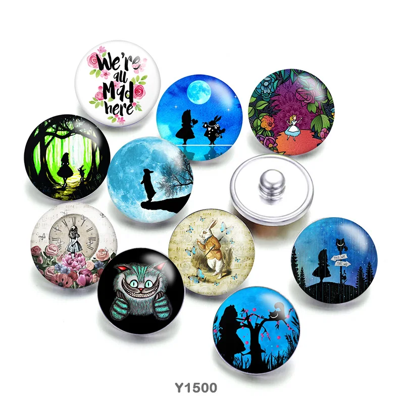 Стеклянная застежка для браслетов и ювелирных изделий Disney Алиса в стране чудес 12