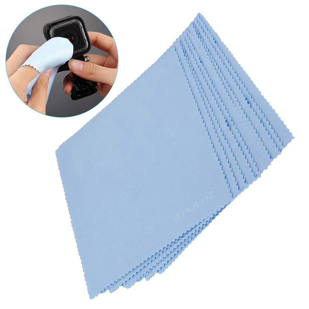 

50Pcs Eyeglasses Cleaning Cloth Microfiber Cleaning Cloths for Eyeglasses Camera Lens Cell Phones Jewelry (Blue)