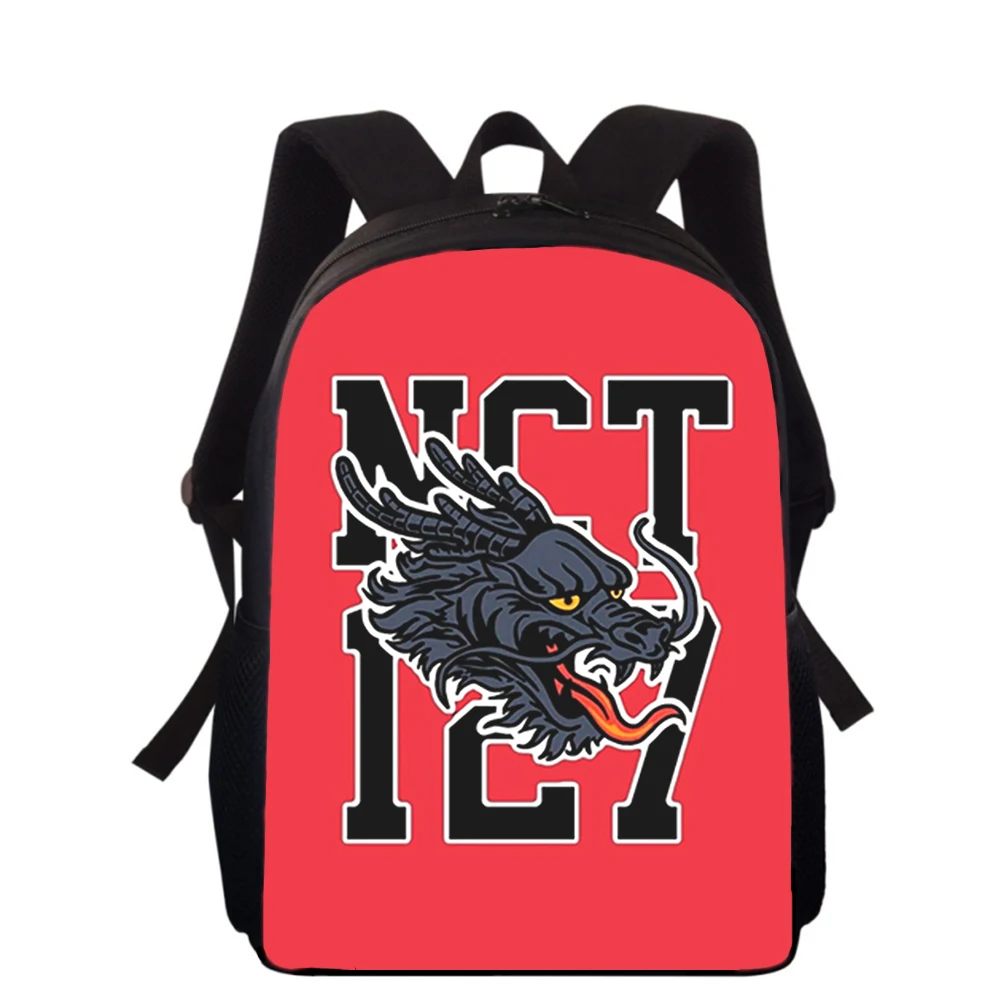 NCT 15” 3D Print Kids Backpack Primary School Bags for Boys Girls Back Pack Students School Book Bags