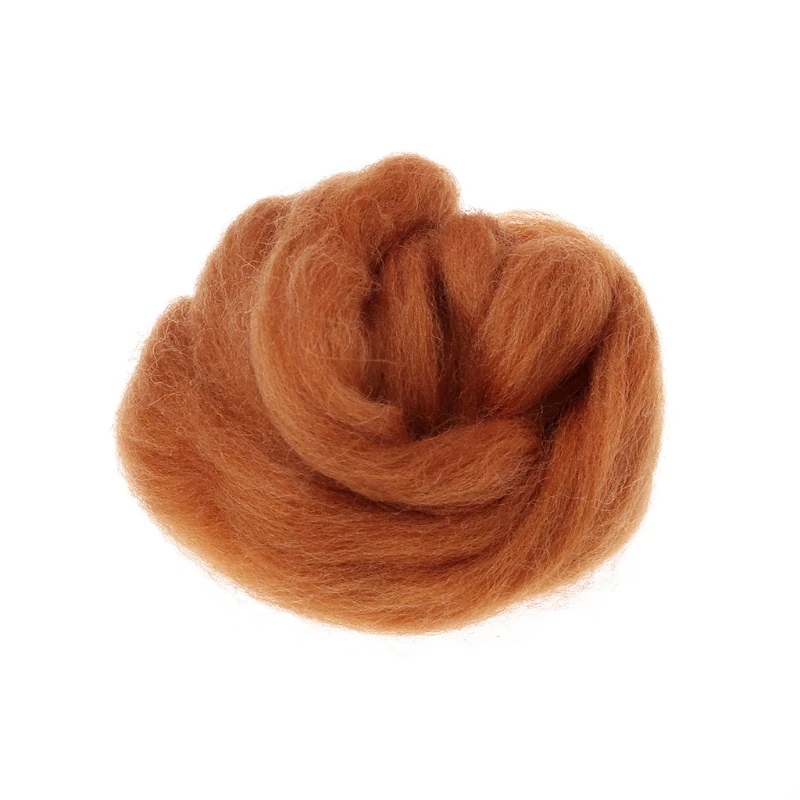 

Wool Spinning Felting Fiber 10g Soft and Comfortable Fiber Accessories for Handamde Course Teaching Tool