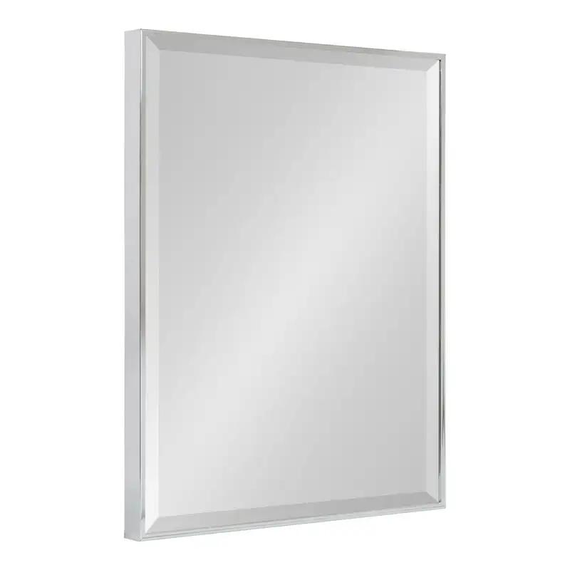 

Rhodes Framed Decorative Rectangle Wall Mirror, 18.75x24.75 Chrome Silver