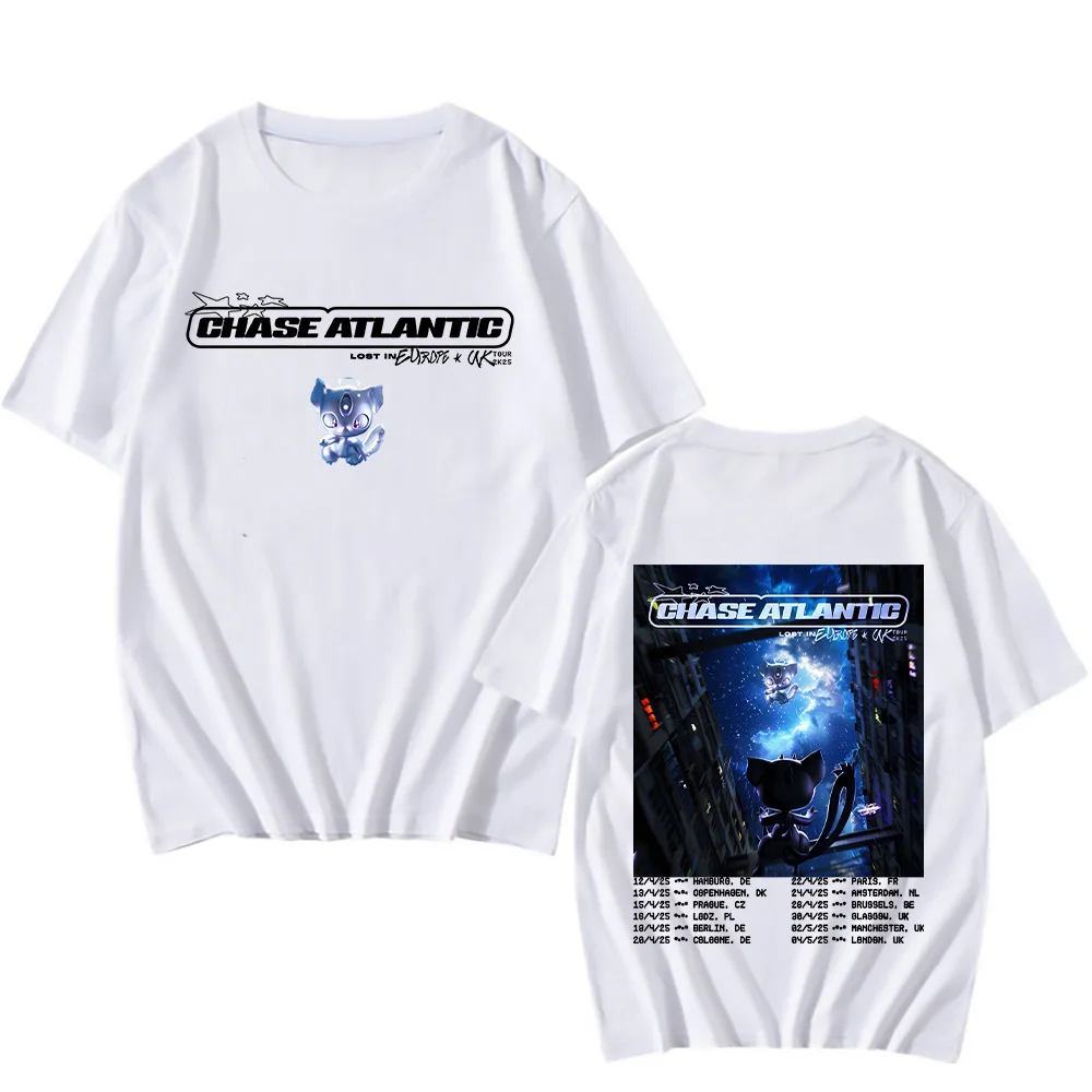 Фото Футболки Chase Atlantic Lost in Europe and UK Tour, новые хлопковые футболки высокого качества, топы с короткими рукавами, женские и мужские футболки большого размера №3