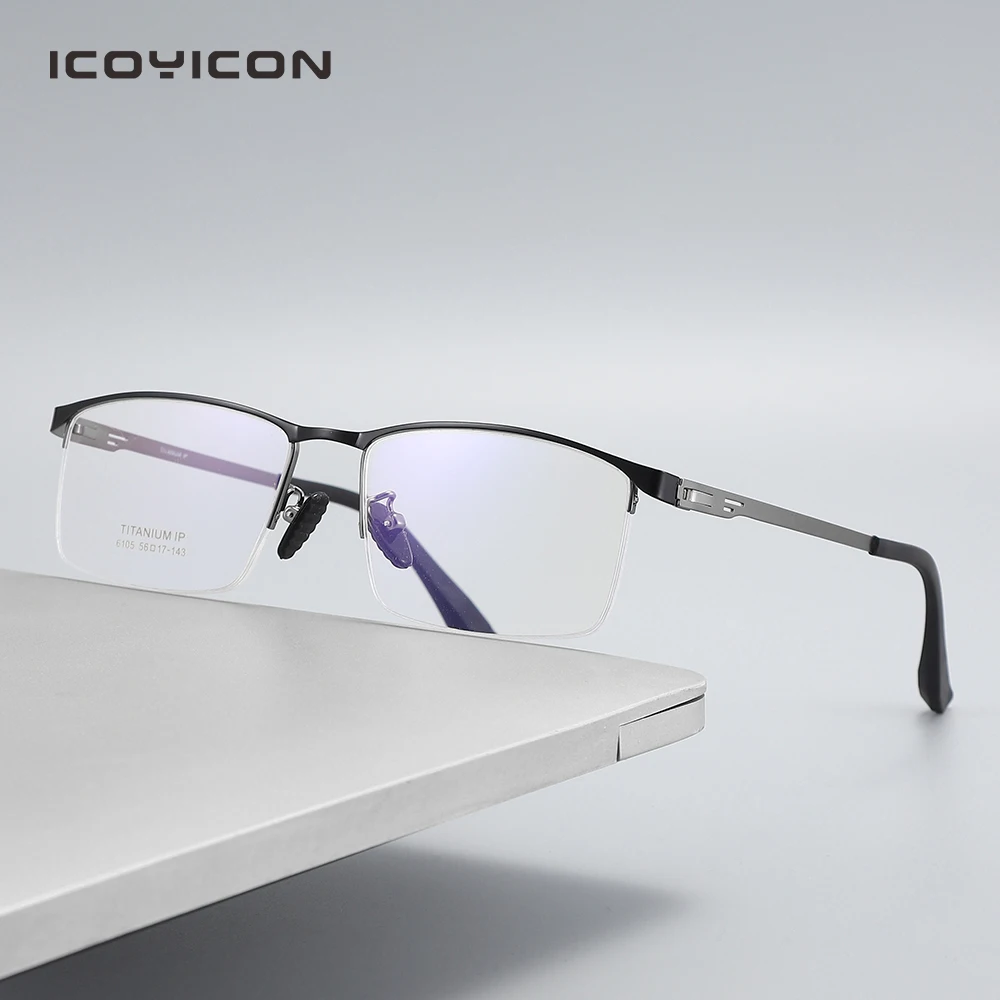 

Очки для близорукости без винтов с защитой от сисветильник титановые очки мужские половинчатые оправы для очков деловые офисные очки по ре...
