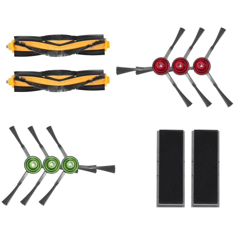 

Main Side Brush Filter Kit For Ecovacs Deebot Ozmo 900 DN5G Vacuum Cleaner Parts Yellow