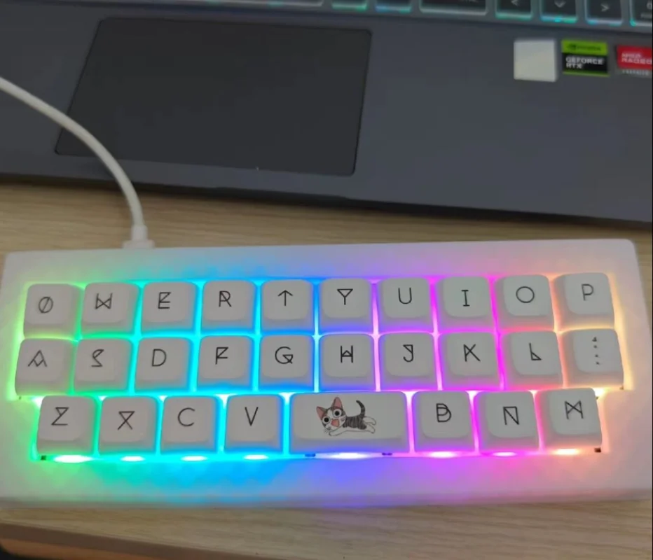 MiFuny Alpha28 Мини-клавиатура одномодовая проводная 3D-печать VAIL Custom RGB с возможностью