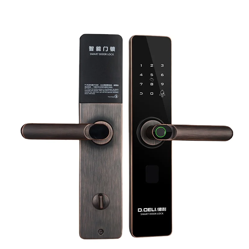 KJ013H17 High Security Biometric Fingerprint Smart Door Lock TTLock APP Remotely Control Anti-theft Intelligent Door Lock enlarge