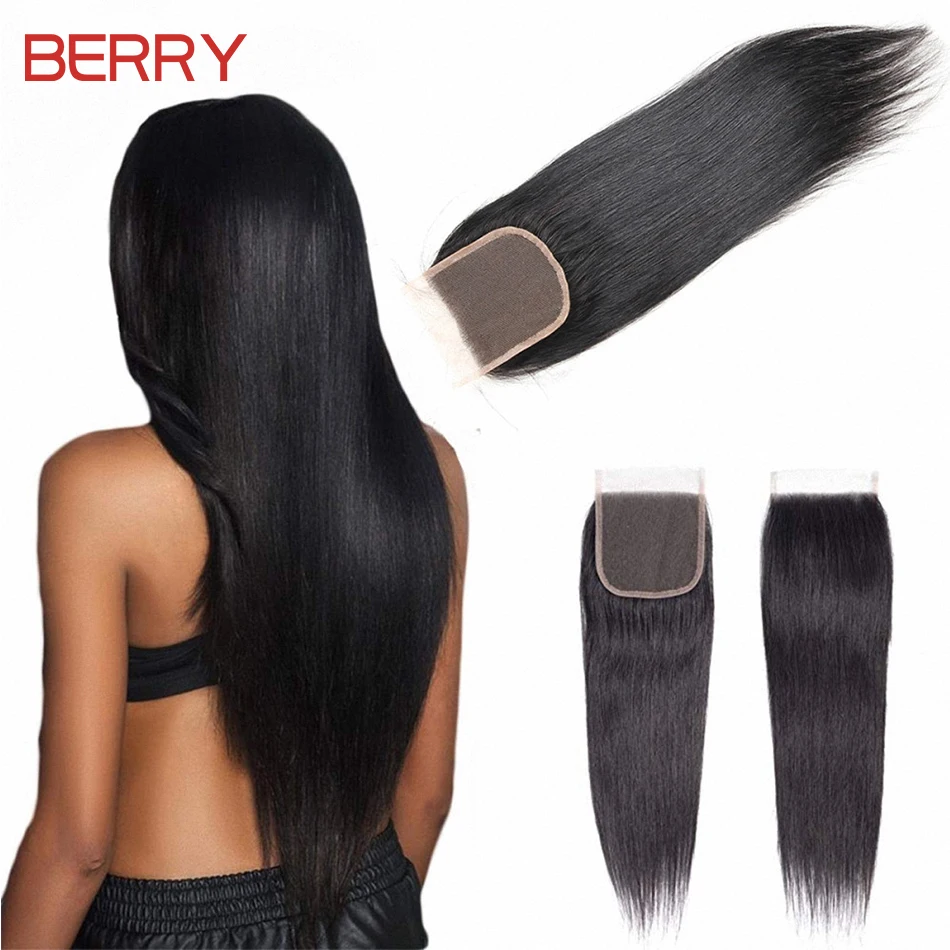 

Прозрачные бразильские прямые человеческие волосы с фронтальной застежкой 13x4