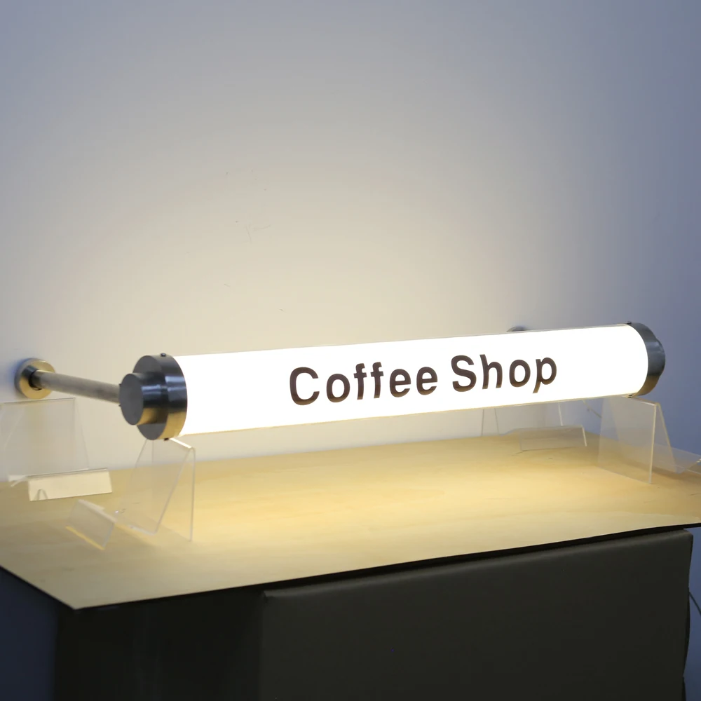 

Business Lights Comercial Light Sign Custom Coffee Shop Store LED Wall Lighting Outdoor Signage Retro Style