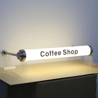 Business Lights Comercial Light Sign Custom Coffee Shop Store LED Wall Lighting Outdoor Signage Retro Style