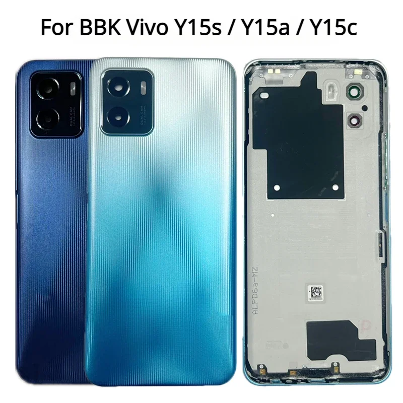 Новая задняя крышка для BBK Vivo Y15s Y15a аккумулятора + средняя рамка Задний Корпус с
