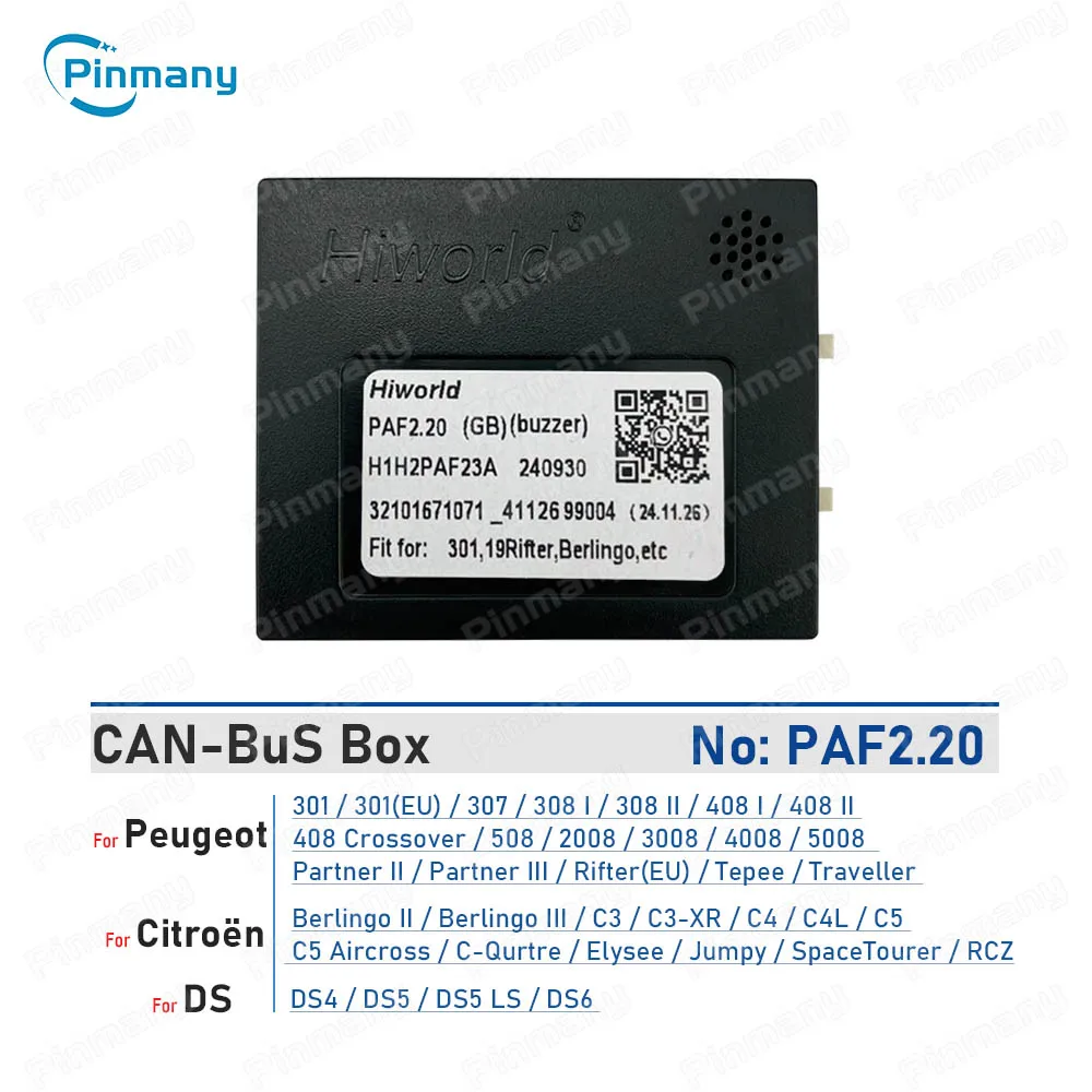 

Автомобильное OEM-радио CANBus Box PAF2.20 для Peugeot 4008 5008 Partner Rifter Tepee Traveller Citroen Berlingo C-Qurtre RCZ DS4 DS5 DS6