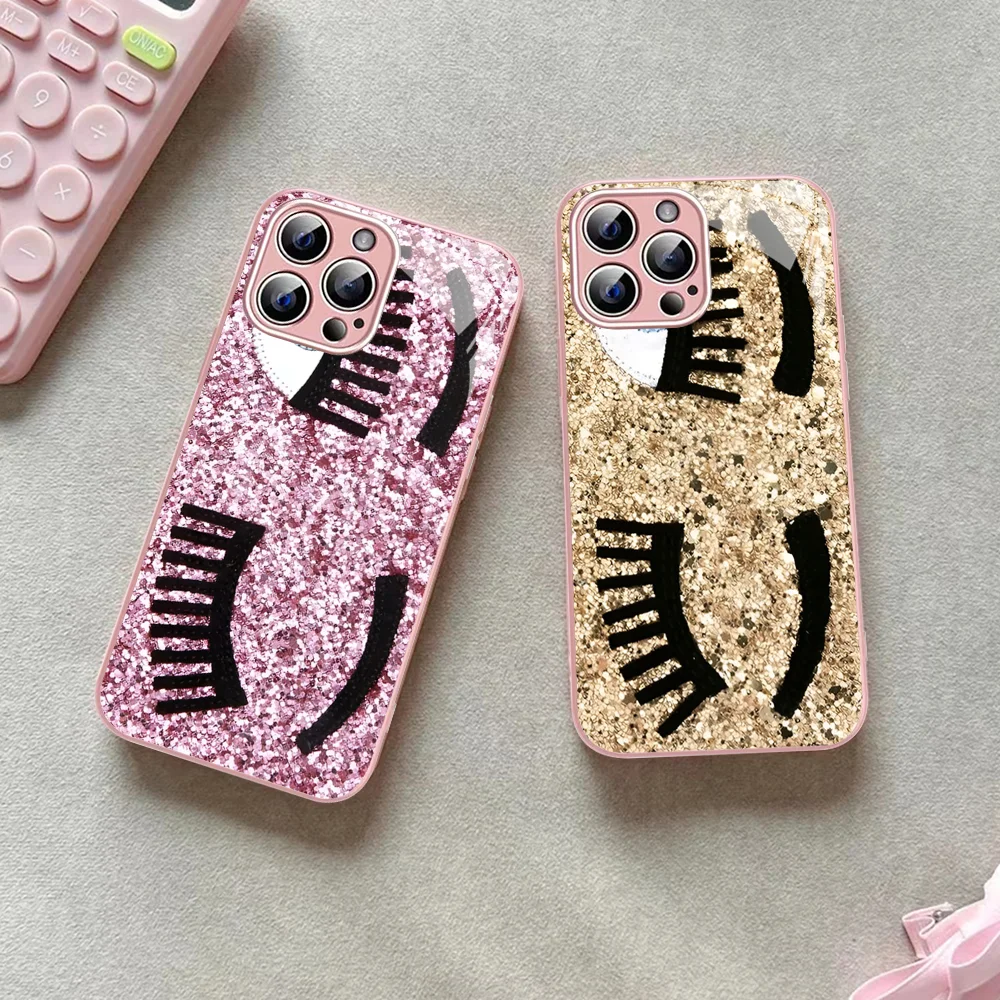 Hot Ferragnies Eyes Chiara Phone Case Tempered Glass For iphone 14 13 12 11 Pro Mini XS MAX 14Plus X XR Fundas