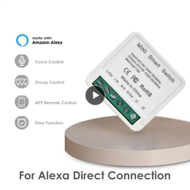 

Mini Module Wireless Timer Breaker Ac 100-240v 16a Voice Control Smart Switch Work With Alexa Diy