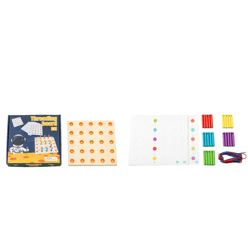 

Доска с нитью Peg, Интеллектуальная Детская завязка, Набор для малышей, Детская игра Монтессори для раннего обучения, деревянная игрушка
