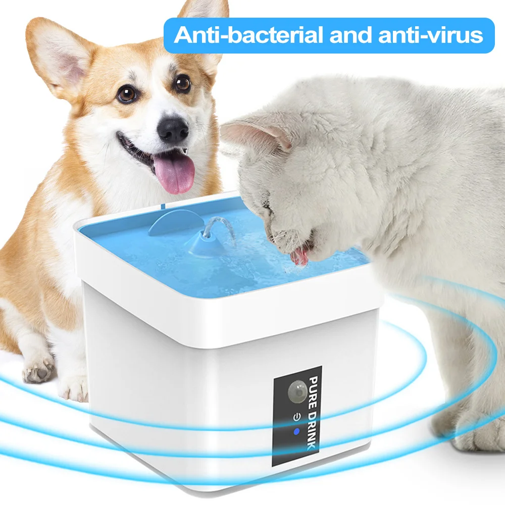 

Pet Dog Cat Water Fountain Disinfect Fuente De Agua Para Gato Para Chat Filtro Intelligent Induction Water Out UVC Sterilization