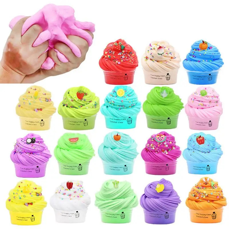 

DIY Slimes Supplies Fluffy Slimes Scented Pressure Children Butter Slimes Interactive Toys 18 Colors Cloud Slimes Party Favors