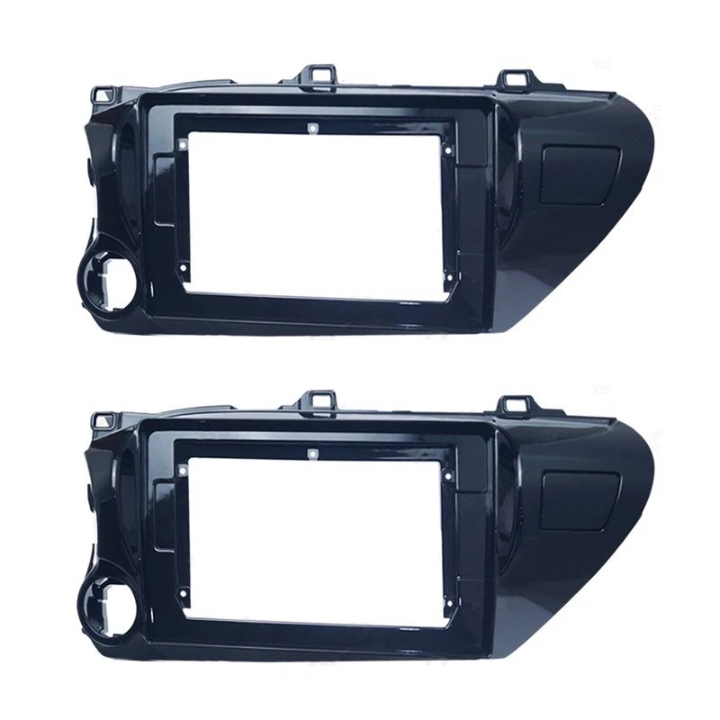 

2X Car Audio Radio 10.1 Inch 2 Din Fascia Frame Adapter For Toyota Hilux 2018(LHD) CD/DVD Player Stereo Panel Dash Trim