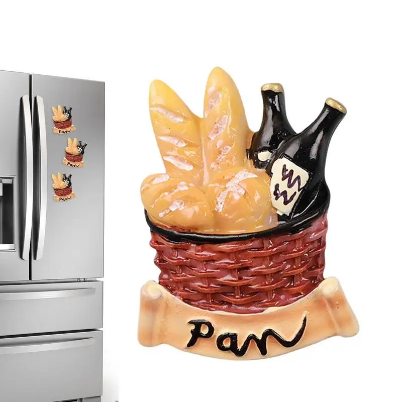 

Креативные магниты на холодильник для хлеба, фото, сувенирные подарки, домашний декор холодильника, магнитная наклейка, маленький подарок, удобная наклейка